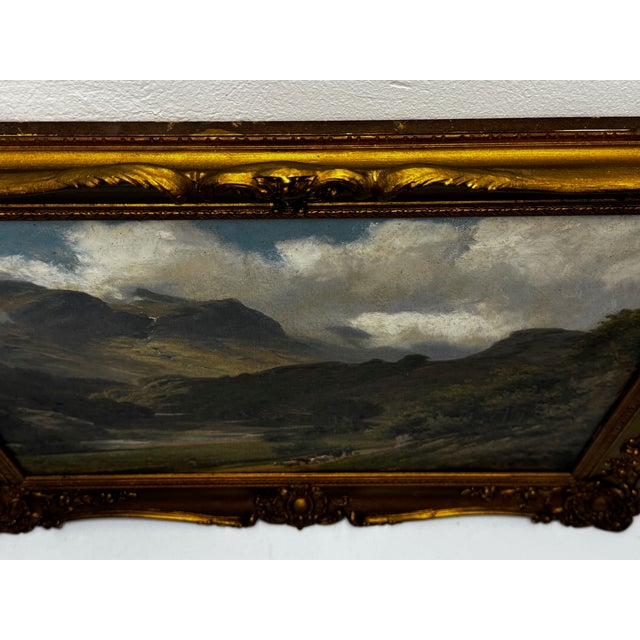 Victorian Oil Painting Afternoon in Borrowdale Landscape Lake District by Stephen Enoch Hogley For Sale - Image 9 of 12