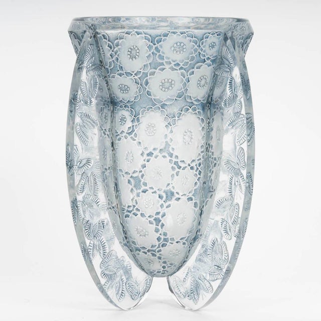 Gray Papillons Vase by René Lalique, 1936 For Sale - Image 8 of 9