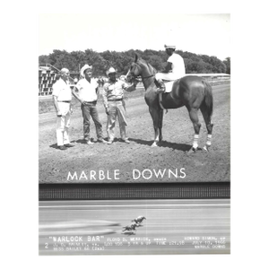 1966 Warlock Bar Winner's Circle Equestrian Photograph Marble Downs