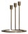 Italian Bronzed Brass Sirio Candleholders, Set of 3 For Sale
