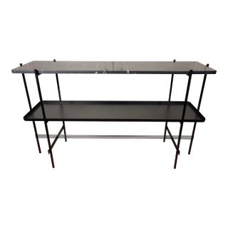 Italian Art Deco Inspired Ts Marble Top Tiered Console Table by Gubi For Sale