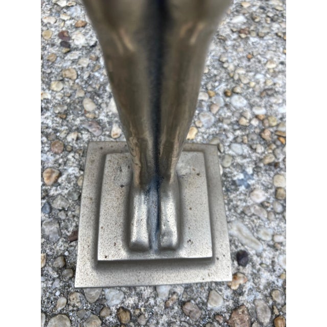 1980s 1980s Modern Giacometti Style Iron Andirons - A Pair For Sale - Image 5 of 7