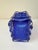 Cobalt Blue Pressed Glass Vase by Josef Schott for Smålandshyttan, Sweden, 1960s For Sale - Image 10 of 18