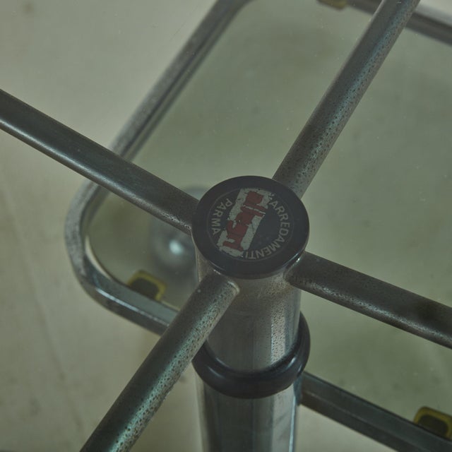 Chrome + Smoked Glass Bar Cart by Allegri Arredamenti, Italy 1970s For Sale In Chicago - Image 6 of 11