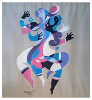 Ervardo Fioravanti, The Dancers, 1984, Silkscreen