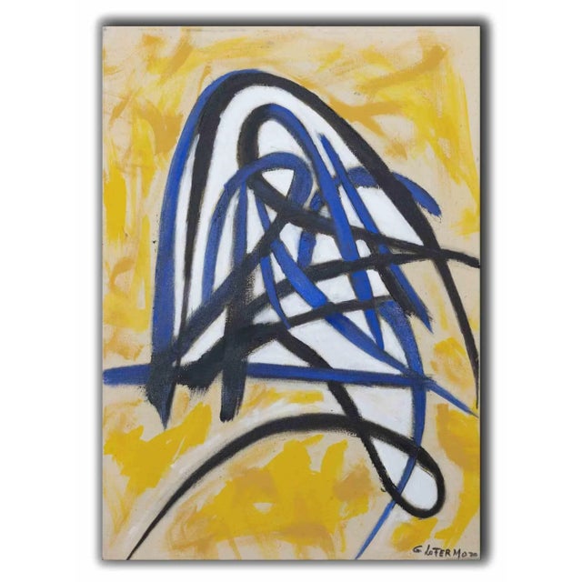 Giorgio Lo Fermo, Abstract Composition, Original Oil on Canvas, 2020 For Sale - Image 5 of 5