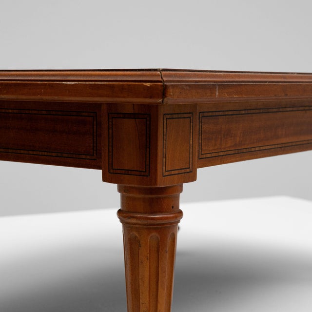 20th Century French Wooden Pedestal Table With Geometric Top For Sale - Image 12 of 18