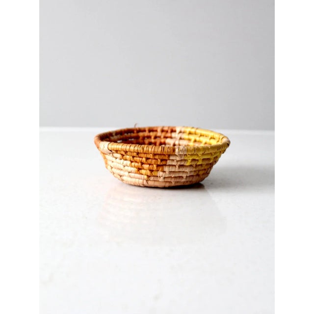 Tan Vintage Coil Basket Bowl For Sale - Image 8 of 8