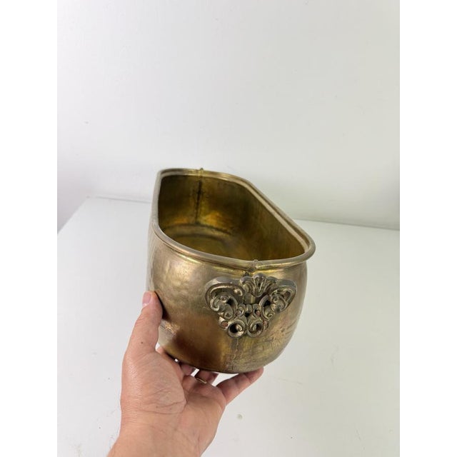 Large Oval Italian Brass Planter, 1950s For Sale - Image 6 of 14