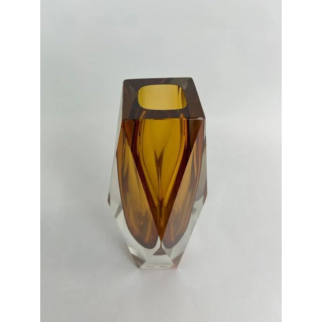 Yellow Art Glass Vase by Flavio Poli for Murano, 1950s For Sale - Image 3 of 9