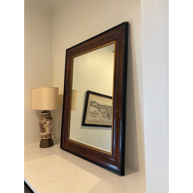 Antique Large Scale Early 19th Century American Empire Mahogany & Gilt Ogee Wall Mirror For Sale - Image 15 of 18