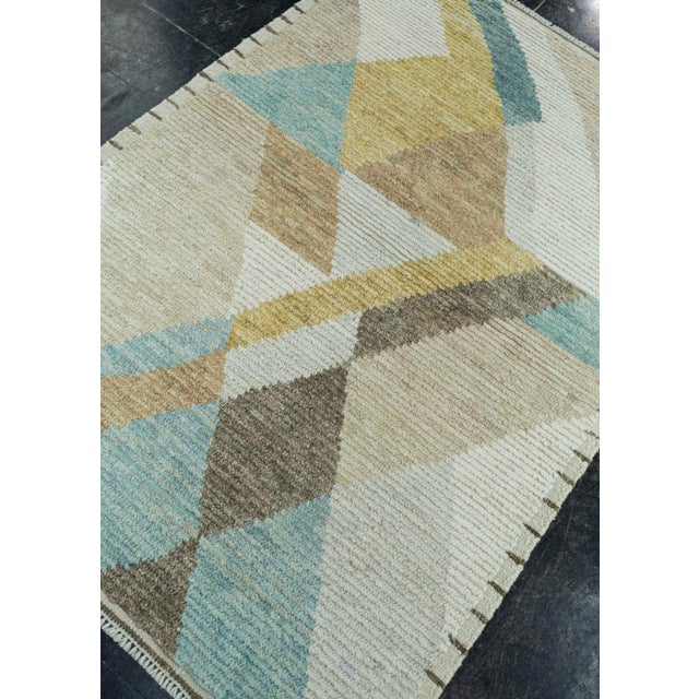 Textile Turkish Tulu Handmade Rug 3'6" x 4'11" #20516 For Sale - Image 7 of 8