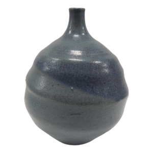 MCM Light Blue & Dark Blue Glazed Decorative Ceramic Vase/Vessel