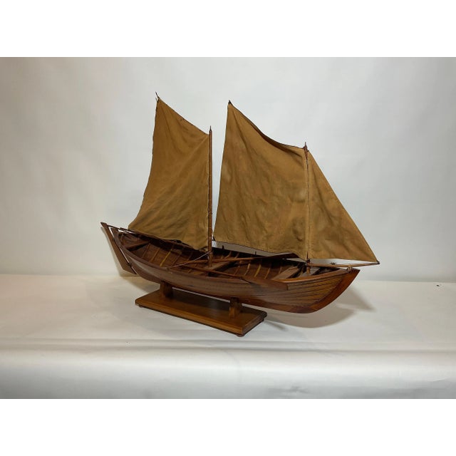 Antique Model of a Sailing Launch For Sale - Image 9 of 12