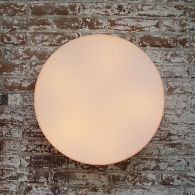 White Opaline Glass Wall Round Flush Mount from Bega Limburg For Sale - Image 10 of 17