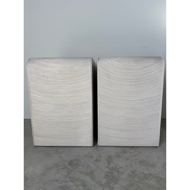 1970s Vintage Gabriella Crespi Style Pencil Reed Nightstands – Pair For Sale - Image 9 of 17