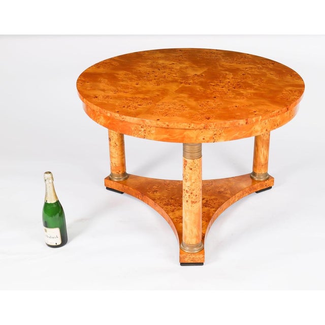 Antique Biedermeier Revival Coffee Table in Burr Elm, 1900s For Sale - Image 11 of 12