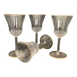 Apollo Gold Liqueur Glasses by Saint Louis- Set of 4 For Sale