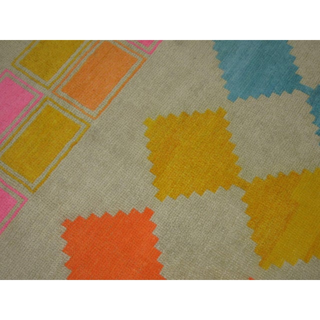 Contemporary Eclectic Vintage Turkish Rug For Sale - Image 3 of 6