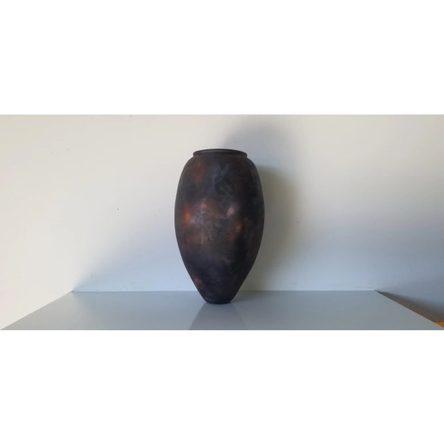 Large- Vintage Raku Art Pottery Vase For Sale - Image 11 of 11