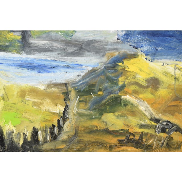 Plastic Dieter Nuhr, Thunderstorm at Sea, 1985, Large Acrylic Painting For Sale - Image 7 of 9
