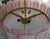 Mid-Century Round Pink Murano Glass and Brass Chandelier For Sale - Image 6 of 11