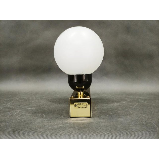 Black Vintage Brass Double Globe Wall Light by Kamenický Šenov, Czechoslovakia, 1970s For Sale - Image 8 of 11