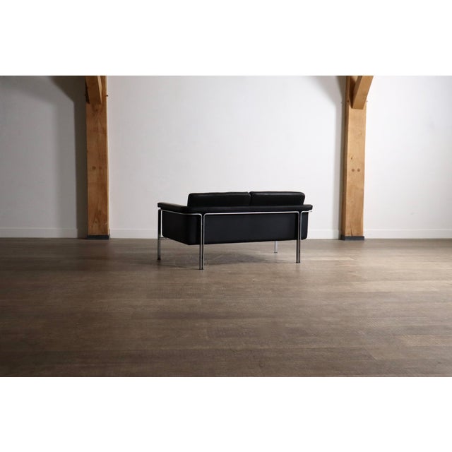 Black Vintage Model 6912 Two-Seater Sofa in Black Leather by Horst Brüning for Kill International, Germany, 1967 For Sale - Image 8 of 13