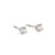 Unisex 14k White Gold 0.44ctw Lab Grown Diamond Screw Back Petite Stud Earrings, Pair For Sale In Houston - Image 6 of 9