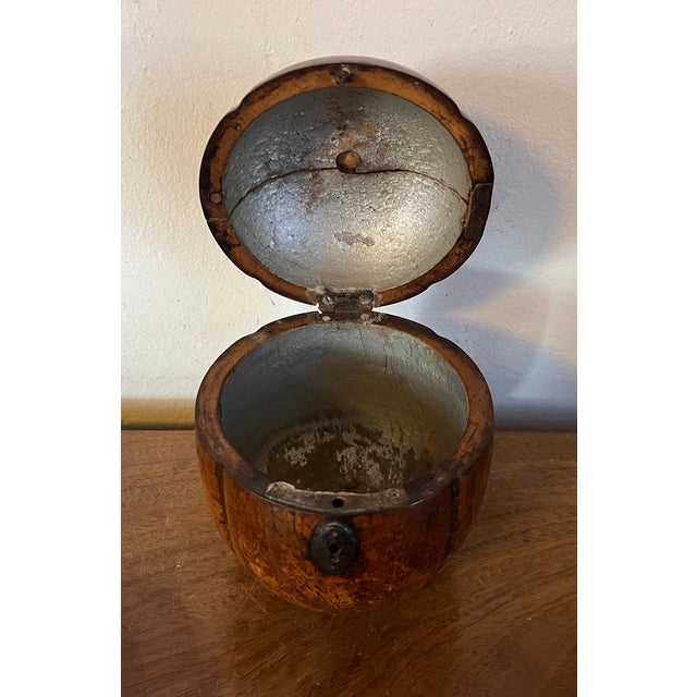 Antique 18th Century George III Stained Fruitwood Melon Form Tea Caddy Circa 1790 For Sale - Image 12 of 12