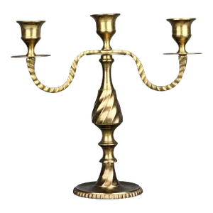 Antique Bronze Candelabra Spiral Design