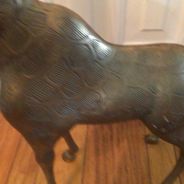 Brass 70’s Brass Giraffe Large 32.5" For Sale - Image 8 of 12