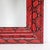 1980s Mid-Century Molding Mirror in Red & Black Python Leather by Karl Springer For Sale - Image 5 of 16