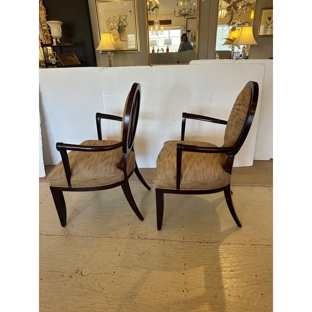 2010s Oval X Barbara Barry Dining Chairs for Baker -Set of 8 For Sale - Image 5 of 16