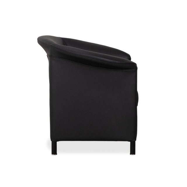 Aura Armchair in Black Leather by Paolo Piva for Wittmann For Sale - Image 10 of 13
