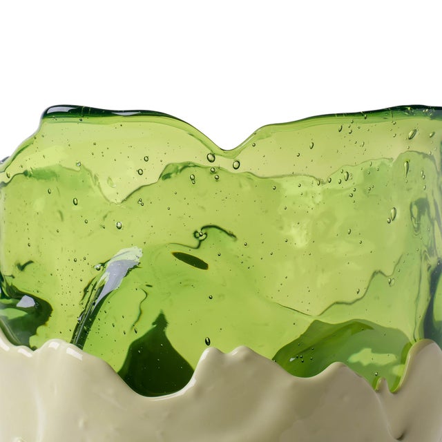 Plastic Clear Vase in Clear Bottle Green by Gaetano Pesce for Fish Design For Sale - Image 7 of 9