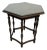Vintage Hexagonal Wood Accent Table For Sale