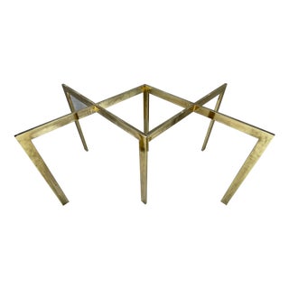 Milo Baughman Attributed Brass X Dining Table Base For Sale