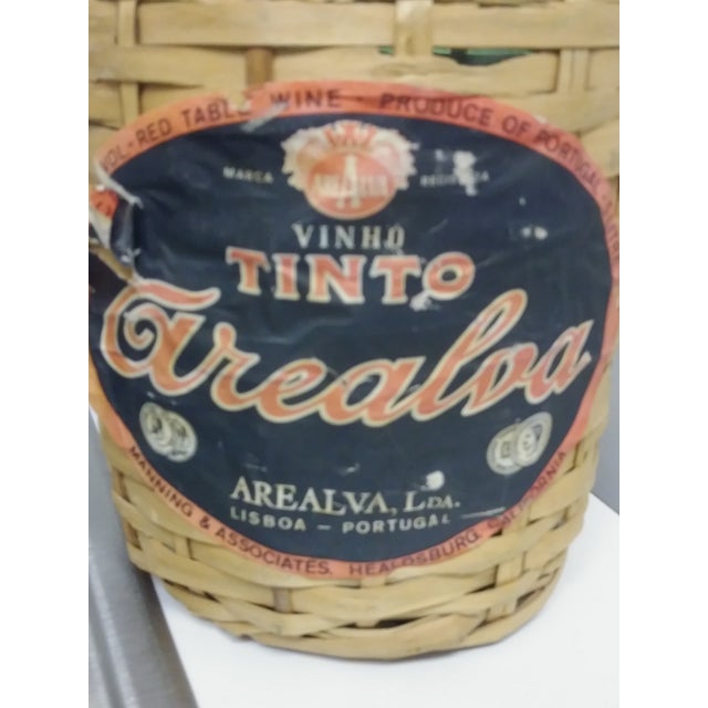 Shabby Chic 1970s Wicker Wine Bottles - a Pair For Sale - Image 3 of 13