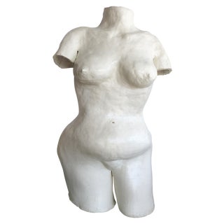 20th-C. Gesso Torso Sculpture by Wendy Starland For Sale