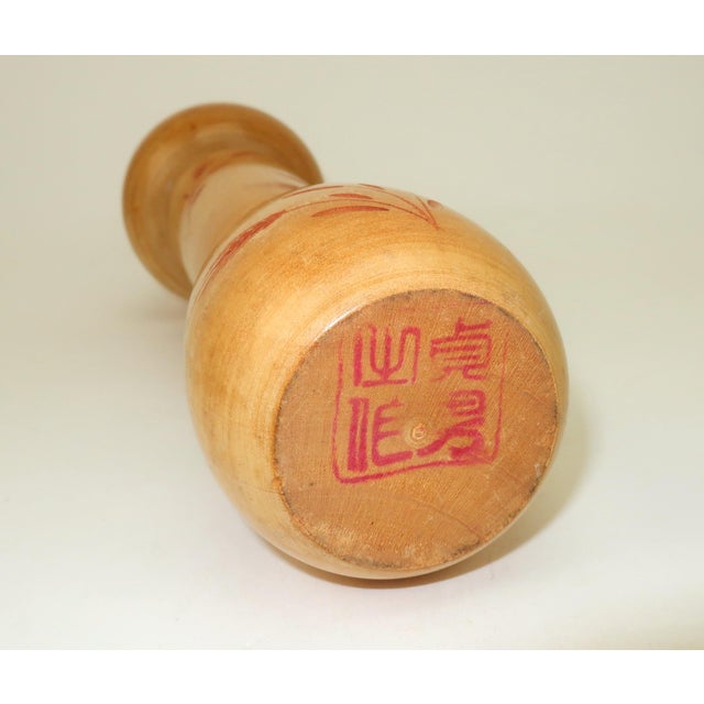1940s Artist Signed Large Japanese Wood Kokeshi Dolls, Set of 3 For Sale In Atlanta - Image 6 of 16