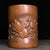 Hand-Carved Bamboo Brush Pot With Pomegranate Motif For Sale In Los Angeles - Image 6 of 9