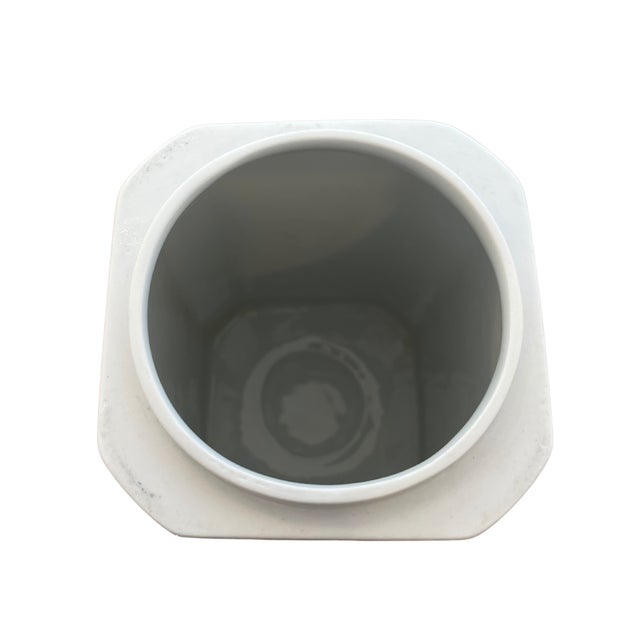 An elegant large vintage coffee canister made from genuine Limoges porcelain. Produced and decorated in the French...