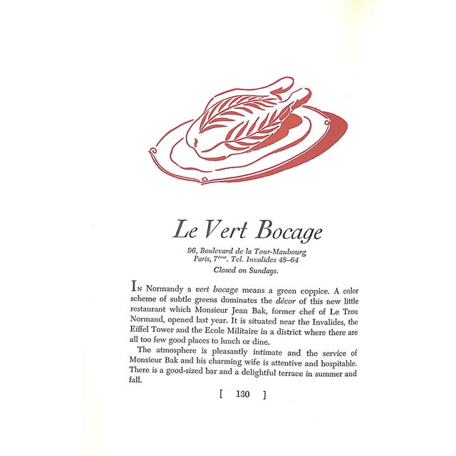 "Paris Cuisine" 1952 Beard, James A. And Watt, Alexander For Sale - Image 11 of 12
