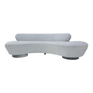 Vladimir Kagan Serpentine Cloud Sofa in Plush Mohair, Attributed