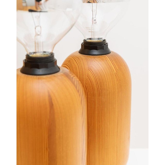 Wood Large Mid-Century Wood Table Lamps from Domus, 1960s, Set of 2 For Sale - Image 7 of 11