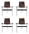 Katavolos Littel and Kelley T Chairs for Laverne International, 1950 For Sale