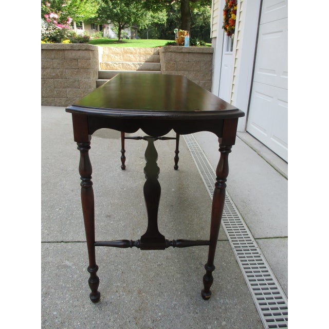 Victorian Antique Victorian Mahogany Console Entryway Table For Sale - Image 3 of 12
