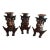 1950s Bronze Nepal Folk Art Yali Dragon Candle Holders - Set of 3 For Sale