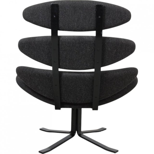 Corna Chair in Gray Hallingdal Fabric by Erik Jørgensen For Sale - Image 3 of 18